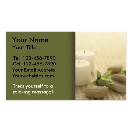 Massage Business Card (front side)
