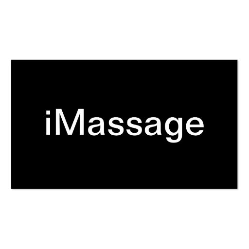 Massage Business Card (front side)