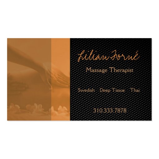 Massage Business Card Template (front side)