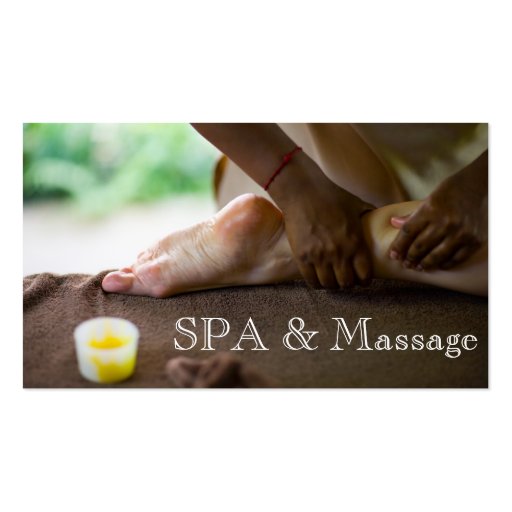 Massage Business Card Templates (front side)