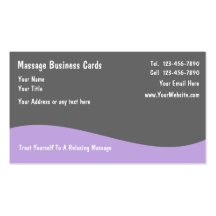 Massage Business Cards