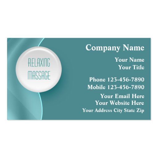 Massage Business Cards (front side)