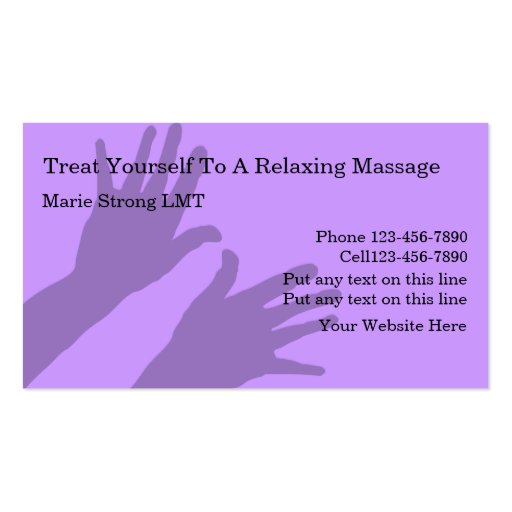 Massage Business Cards