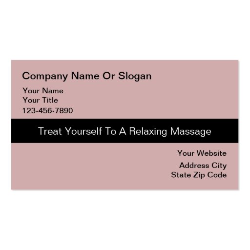 Massage Business Cards (back side)