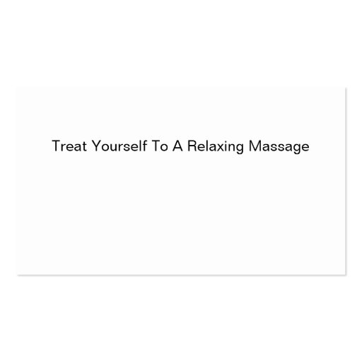 Massage Business Cards (back side)