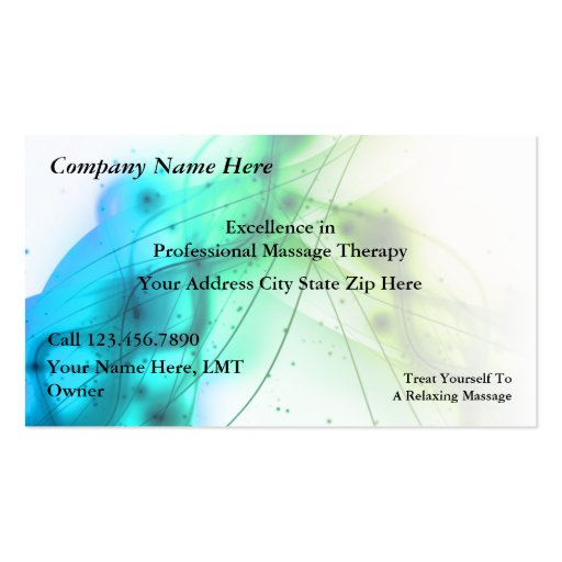 Massage Business Cards (front side)