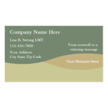 Massage Business Cards