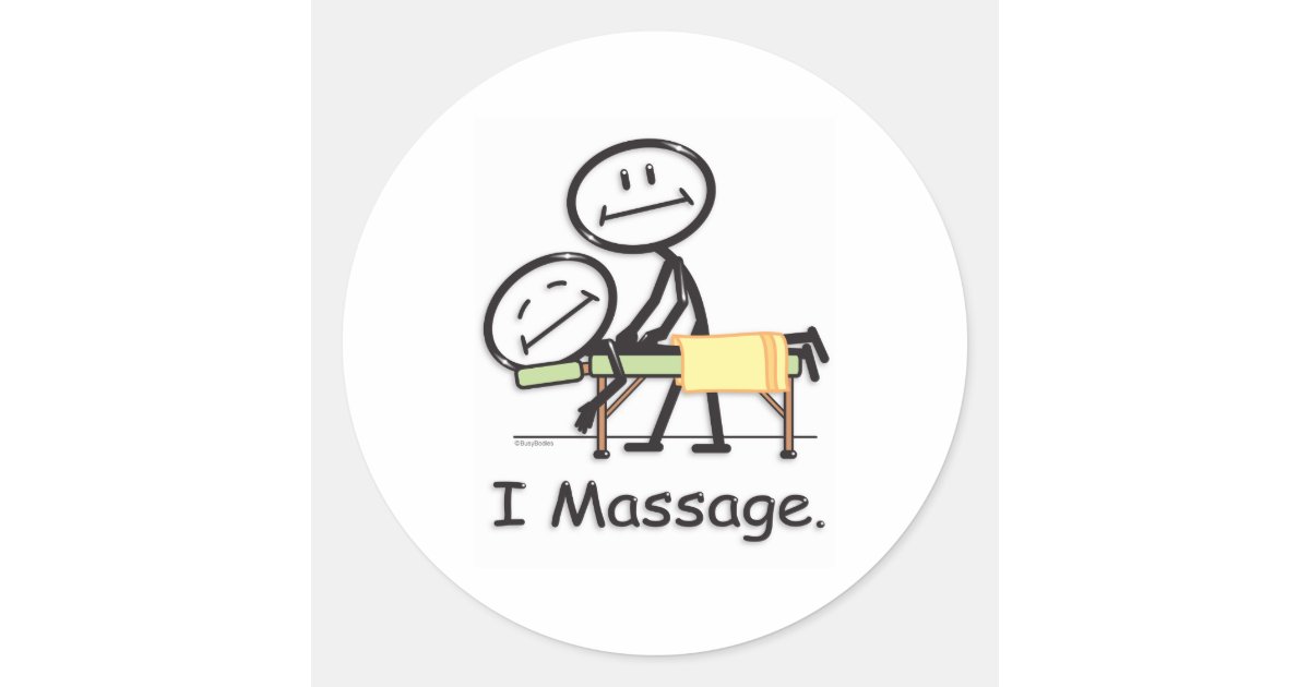 Massage Classic Round Sticker Zazzle