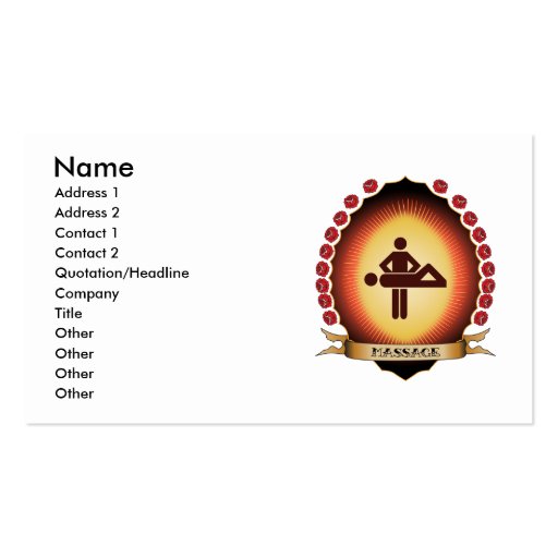 Massage Mandorla Business Card Template (front side)