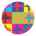 Massage Pop Art stickers