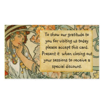 Massage: preferred client card business card