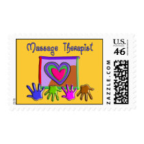Massage Therapist Artsy & Funky Postage Stamps