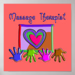 Massage Therapist Artsy & Funky Poster posters