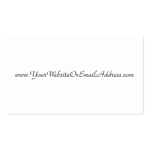 Massage Therapist, black & white on white Business Card (back side)