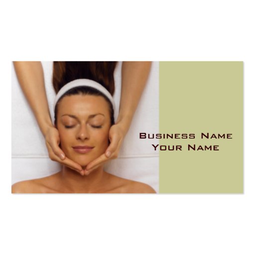 Massage Therapist Business Card (front side)