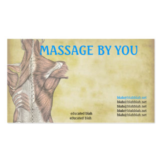 Massage therapist business card template