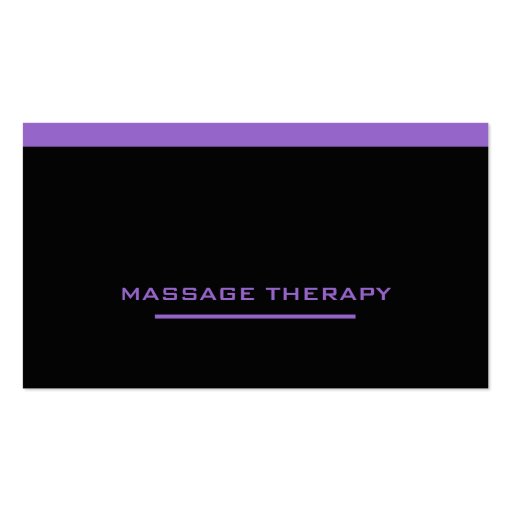 Massage Therapist Business Card Templates (front side)