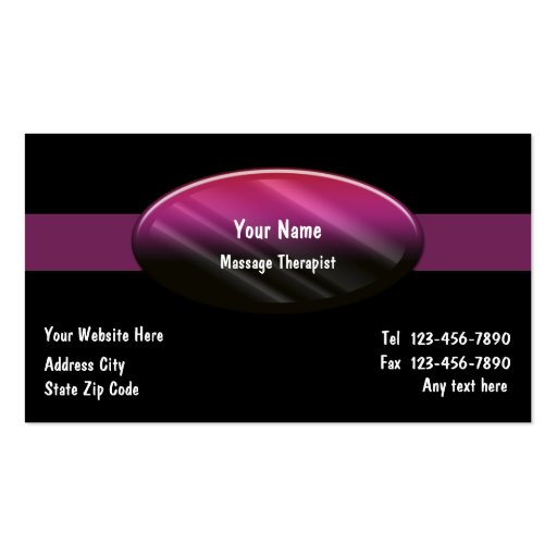 Massage Therapy Business Card Templates