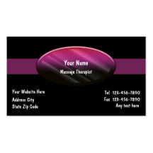 Massage Therapist Business Cards