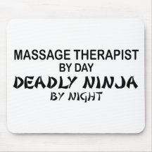 Massage Therapist Deadly Ninja by Night Mouse Mats
