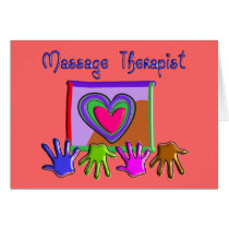 Massage Therapist Funky Artsy Design Gifts Cards