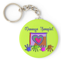 Massage Therapist Funky Artsy Design Gifts Keychains