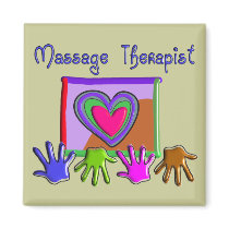Massage Therapist Funky Artsy Design Gifts Magnet