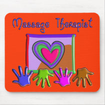 Massage Therapist Funky Artsy Design Gifts Mousepads