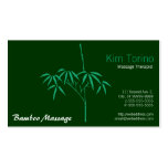 Massage Therapist Garden Bamboo Business Cards
