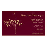 Massage Therapist Japanese Bamboo Business Card Template