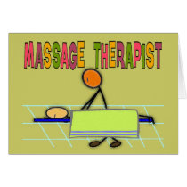 Massage Therapist Stick People Design  Gifts cards