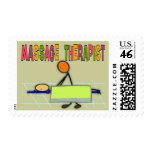 Massage Therapist Stick People Design  Gifts Postage