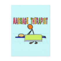 Massage Therapist Stick People Design  Gifts postcards