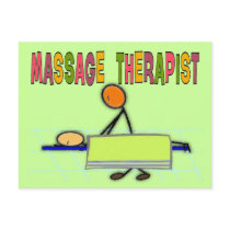 Massage Therapist Stick People Design  Gifts postcards