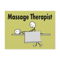 Massage Therapist Stick Person postcards