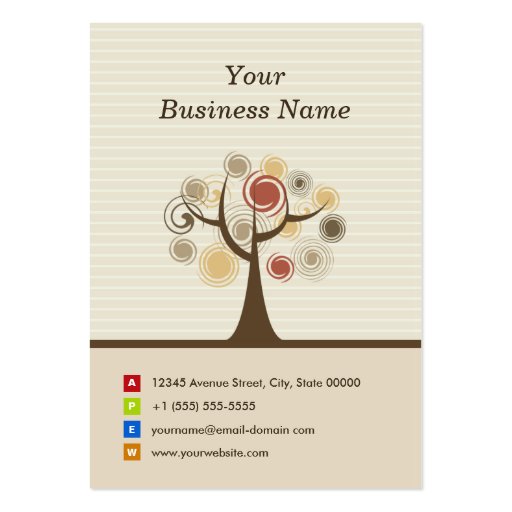 Massage Therapist - Stylish Natural Theme Business Card (back side)