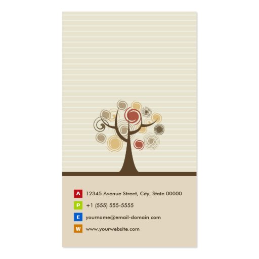 Massage Therapist - Stylish Natural Theme Business Card Template (back side)