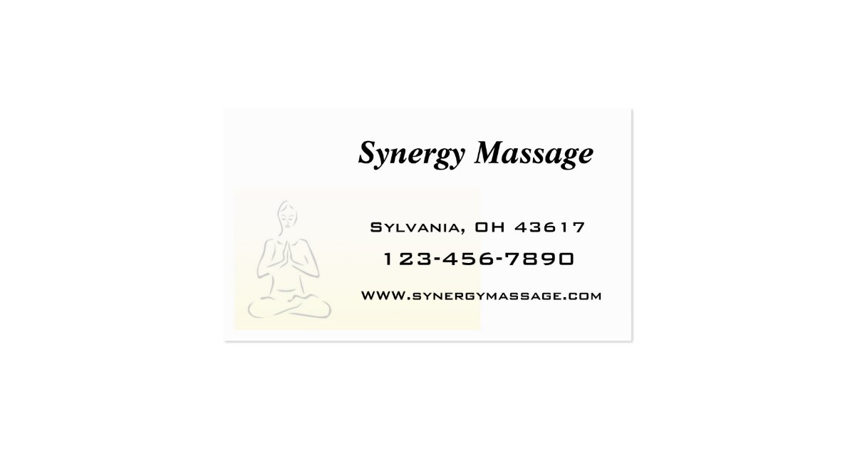 Massage Therapy Business Card Zazzle 7320