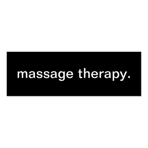 Massage Therapy Business Card (front side)