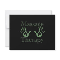 Massage therapy hand prints invitations