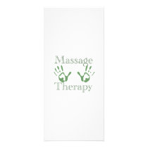 Massage therapy hand prints rack cards