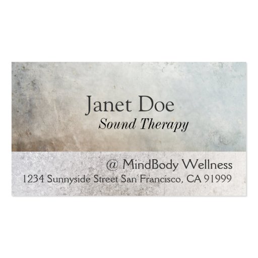 Massage Therapy Healing Arts Business Card (front side)