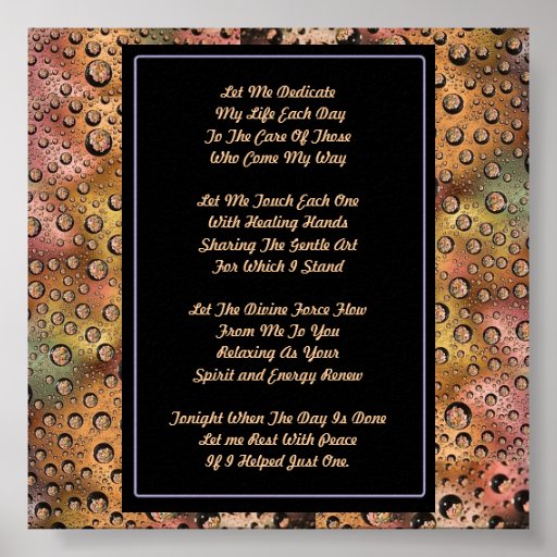 Massage Therapy Prayer Posters