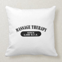 Massage Therapy Since 3,000 B.C.E. Throw Pillows