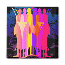 massai and the baobab magnet by DigitalCreations massai and the baobab magnet