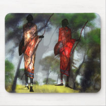Massai in morning haze mousepads by DigitalCreations Massai in morning haze mousepads