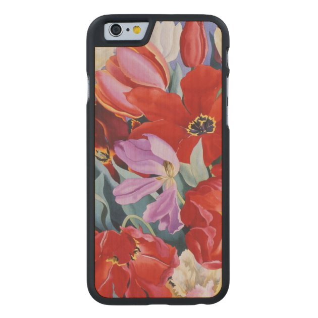 Massed Tulips 2003 Carved® Maple iPhone 6 Slim Case-0