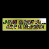 Master Banner-green bumper stickers
