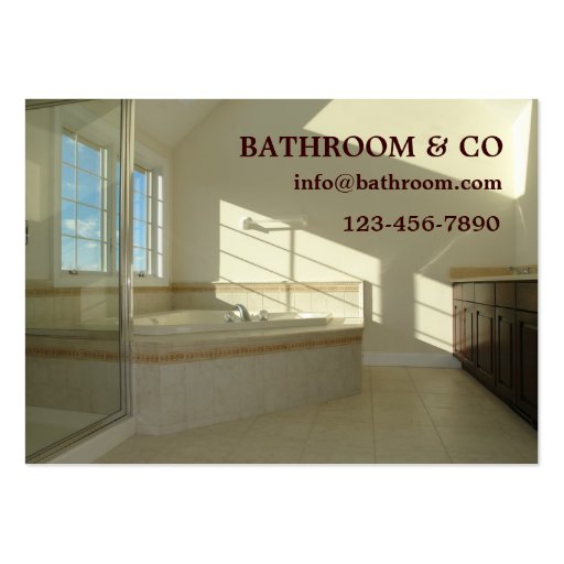 master bathroom business card templates (front side)