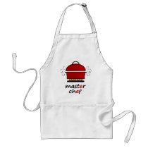 Master Chef With Hot Pot And Lid On Flames Apron